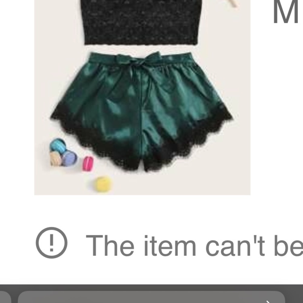 Forrest green silky sleep shorts. Bottoms only!!